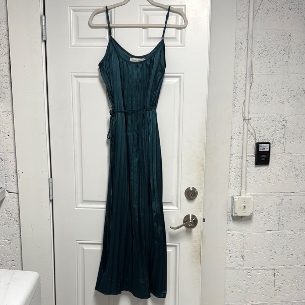 Bishop + Young Blue Maxi Sundress Spaghetti Strap Sleeveless - Size Large